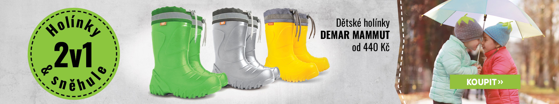 Dětské zateplené holínky Demar Mammut super cena