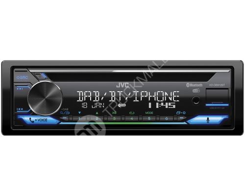 JVC DAB+ / FM autorádio s CD/Bluetooth/USB/AUX/odním.panel/multicolor