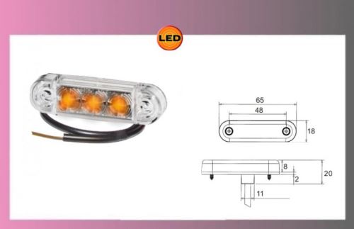LED-PRO-SLIM-oranž.24V/0,8W +0,5m kabel