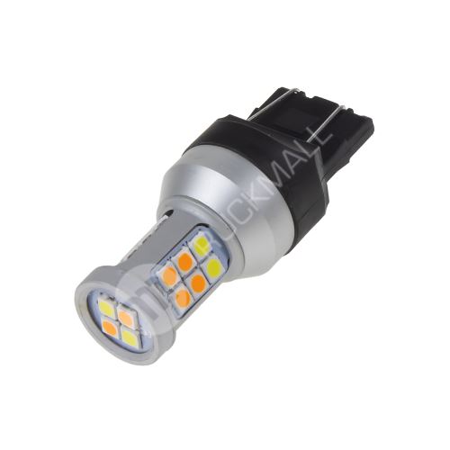 LED T20 (7443) bílá/oranžová, 12-24V, 22LED/5630SMD