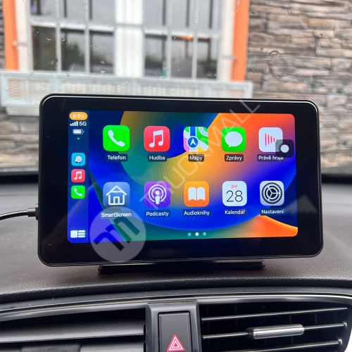 Monitor 7" s Apple CarPlay, Android auto, Mirror link, Bluetooth, micro SD, parkovací kamera