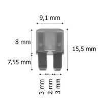 Pojistka nožová MICRO2 10A, 10 ks (1)