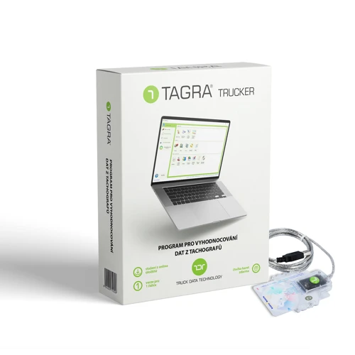TAGRA TRUCKER - program pro vyhodnocování dat z karty řidiče + čtečka zdarma