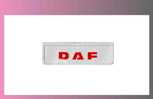 zástěra kola DAF- 600x180-pár-přední-bílá-červené písmo