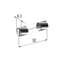 Pojistka skleněná 6,3x32 10A, 10 ks (1)