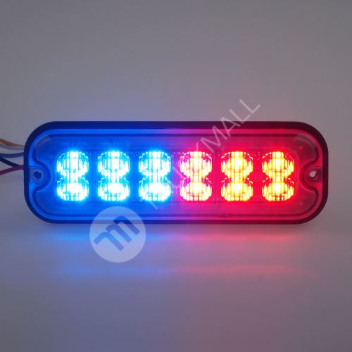 PREDATOR 12x4W LED, 12-24V, červeno-modrý, ECE R10