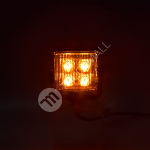 Výstražné LED světlo vnější, oranžové, 12-24V, ECE R65
