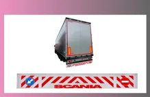 zástěra zadní--2400x350-SCANIA-bílá--červené písmo