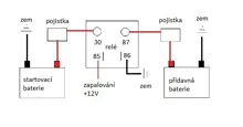 Relé pro dobíjení druhé baterie 12V/100A (1)
