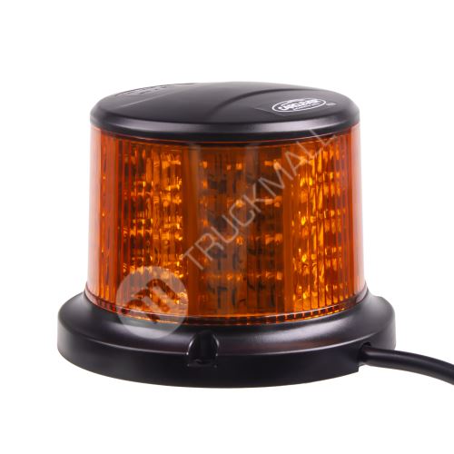 LED maják, 12-24V, 64x0,5W, oranžový, magnet, ECE R65 R10
