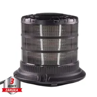 LED maják, 12-24V, 24xLED oranžový, magnet, smoke, ECE R65