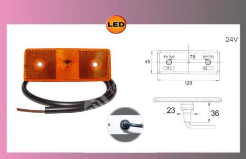 světlo LED-oranž.MB ACTROS-24V+kabel