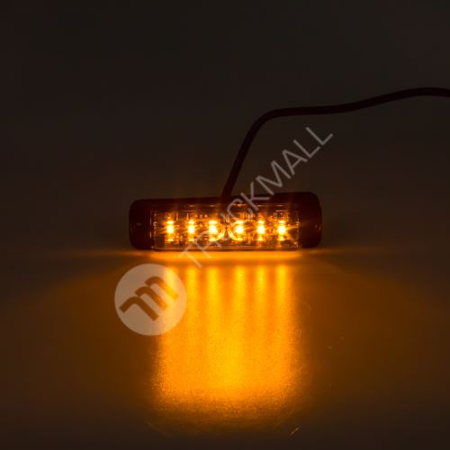 LINEAR LED 6x5W LED, 12-24V, oranžový, ECE R65