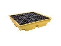Záchytná paleta pro 4 sudy, žlutá