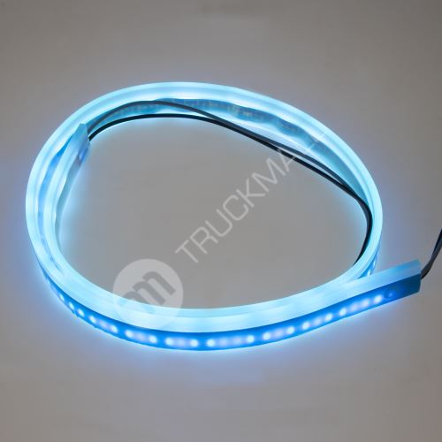 nE LED silikonový extra plochý pásek ledově modrý 12 V, 60 cm