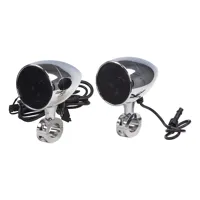 Zvukový systém na motocykl, skútr, ATV s  USB, BT, 2 x dálkové ovládání, barva chrom (7)