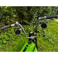 Zvukový systém na motocykl, skútr, ATV s  USB, BT, 2 x dálkové ovládání, barva chrom (4)