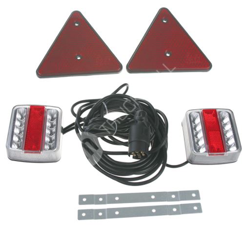 2x Sdružená lampa zadní LED s trojúhelníkem včetně kabeláže a připojení 7pin