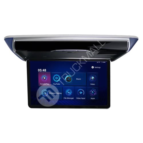 Stropní LCD motorický monitor 13,3" s OS. Android HDMI / USB, DO se snímačem pohybu, 4 barvy krytu