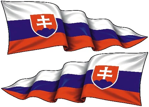 Samolepka Slovenská vlajka rozevlátý trojúhelník