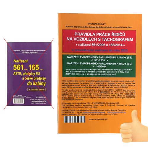 Nařízení 561/2006 a 165/2014 AETR - Pravidla práce řidičů na vozidlech s tachografem
