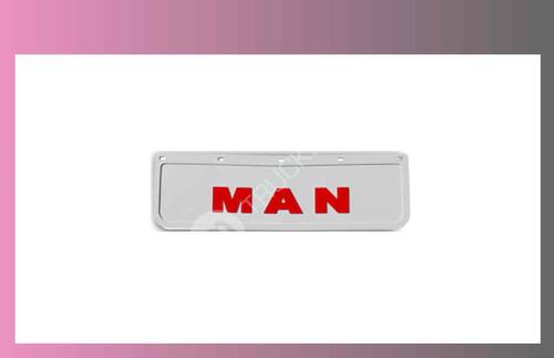 zástěra kola MAN- 600x180-pár-přední-bílá-červené písmo
