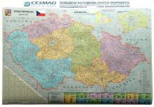 Nástěnná mapa ČR - PSČ