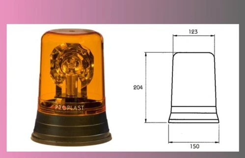 maják PROPLAST 24V/70W-pevný na 3 šrouby
