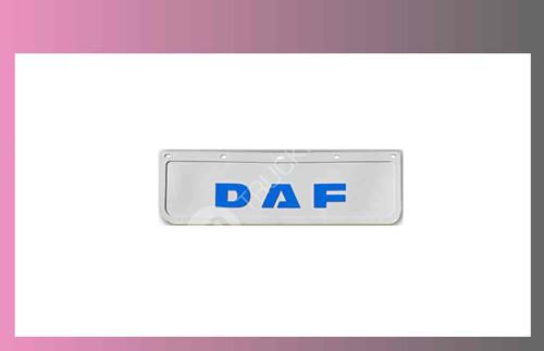 zástěra kola DAF 600x180-pár-přední-bílá-modré písmo