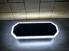 LED rampa 440mm, oranžovo bílá, magnet 10-30V, ECE R65 (7)
