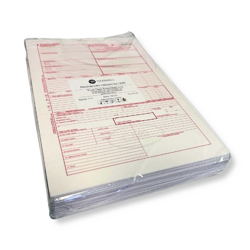 Mezinárodní nákladní list CMR - 5listý, výhodné balení 100 ks