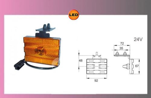 světlo LED oranž.24V KOEGEL-+kabel