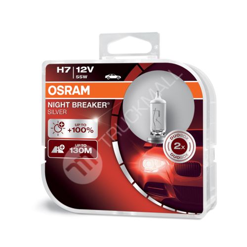 OSRAM 12V H7 55W night breaker silver (2ks) Duo-box