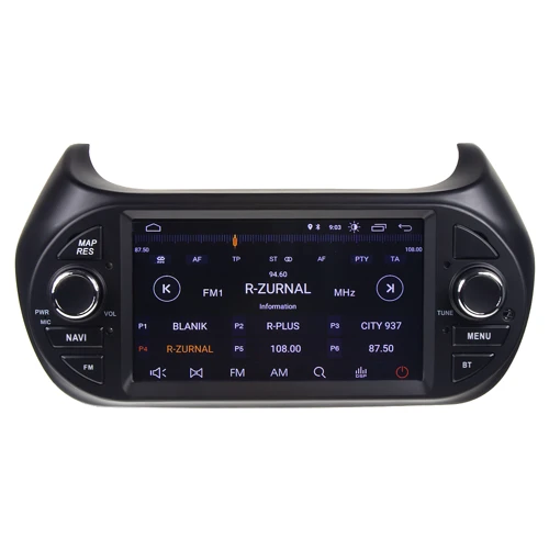 Autorádio pro FIAT/CITROEN/PEUGEOT s 7" LCD, Android, Wi-Fi, GPS, Mirror link, Bluetooth, 3xUSB