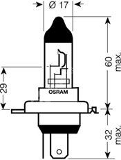 OSRAM 24V H4 75/70W standard (1ks)