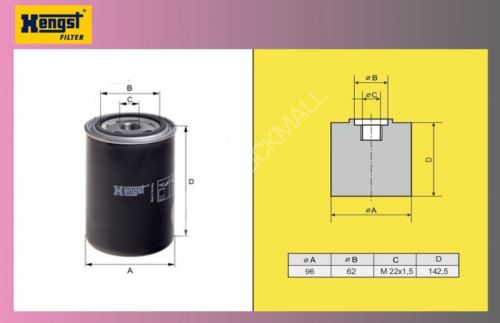 filtr naftový VOLVO FH12 HENGST