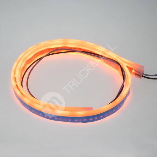 LED silikonový extra plochý pásek oranžový 12 V, 60 cm