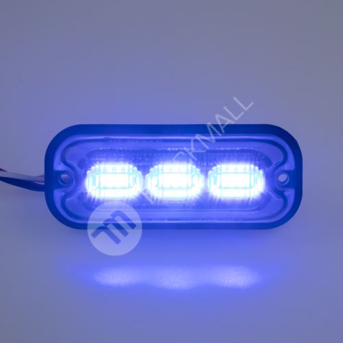 PREDATOR 3x4W LED, 12-24V, modrý, ECE R10