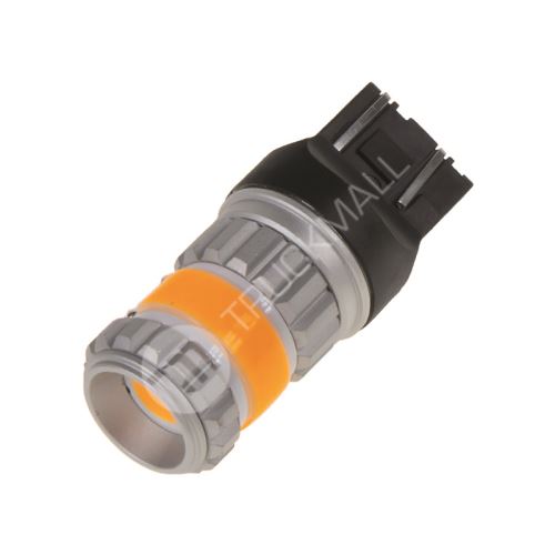 LED T20 (7443) oranžová, COB 360⁰, 9-60V, 12W