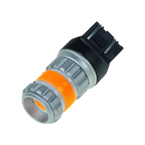 LED T20 (7443) oranžová, COB 360⁰, 9-60V, 12W