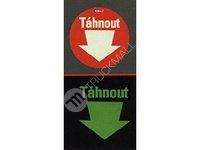 Tabulka - Značka na dveře Táhnout (červená)