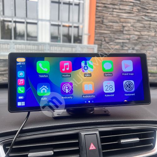 Monitor 10,26" s Apple CarPlay, Android auto, Bluetooth, USB/micro SD, kamerový vstup
