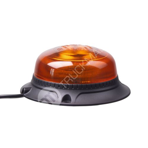 LED maják, 12-24V, 18xLED oranžový, magnet, ECE R65