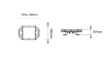 LED rampa 280mm, oranžovo bílá, 10-30V, ECE R65 (4)