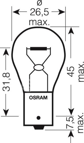 OSRAM 12V P21W (BA15s) 21W standard (1ks)