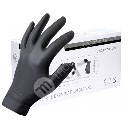 Pracovní rukavice MEDASEPT nepudrované nitrilové černé