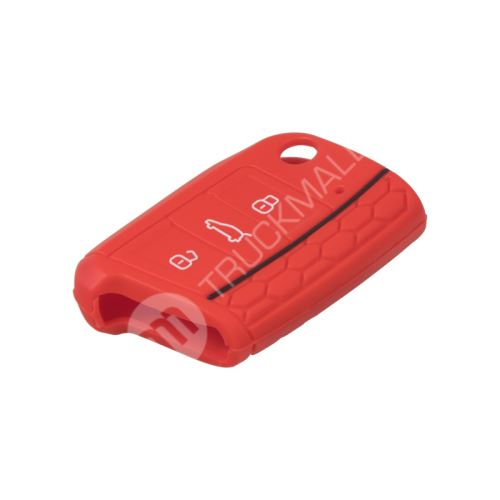 Silikonový obal pro klíč VW 3-tlačítkový, červený
