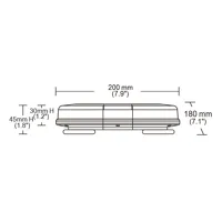 x Rampa oranžová, 32LEDx1W, magnet, 12-24V, 200mm, ECE R65 (1)