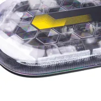 Mini LED rampa, oranžová, 48xLED, 12-24V, 328mm, ECE R65, pevná montáž (3)
