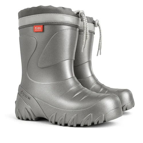 Demar dětské zateplené holínky MAMMUT S 0300 HI šedé
